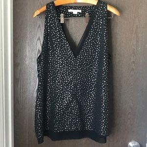 Cooper & Ella black metallic Anthropologie top L